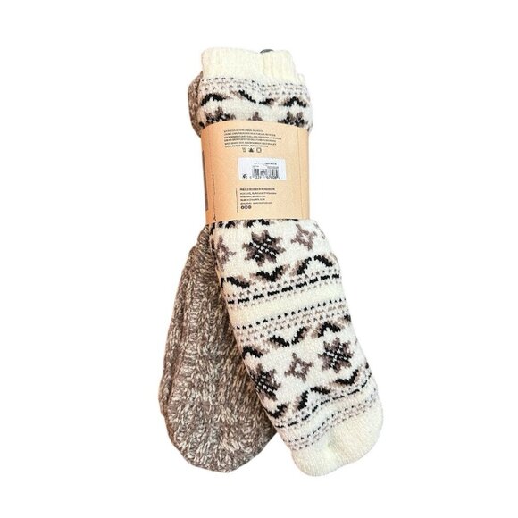 Muk Luks Cabin Socks Women’s S/M Non Slip Cozy Neutral - Picture 2 of 6